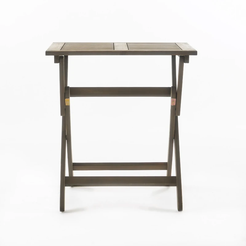 Streamdale Acacia Wood 25" Foldable Bistro Set, Gray