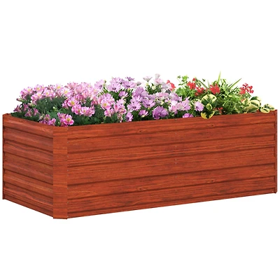 Galvanized Raised Garden Bed - 6' x 3' x 2' Planter, Dark Brown