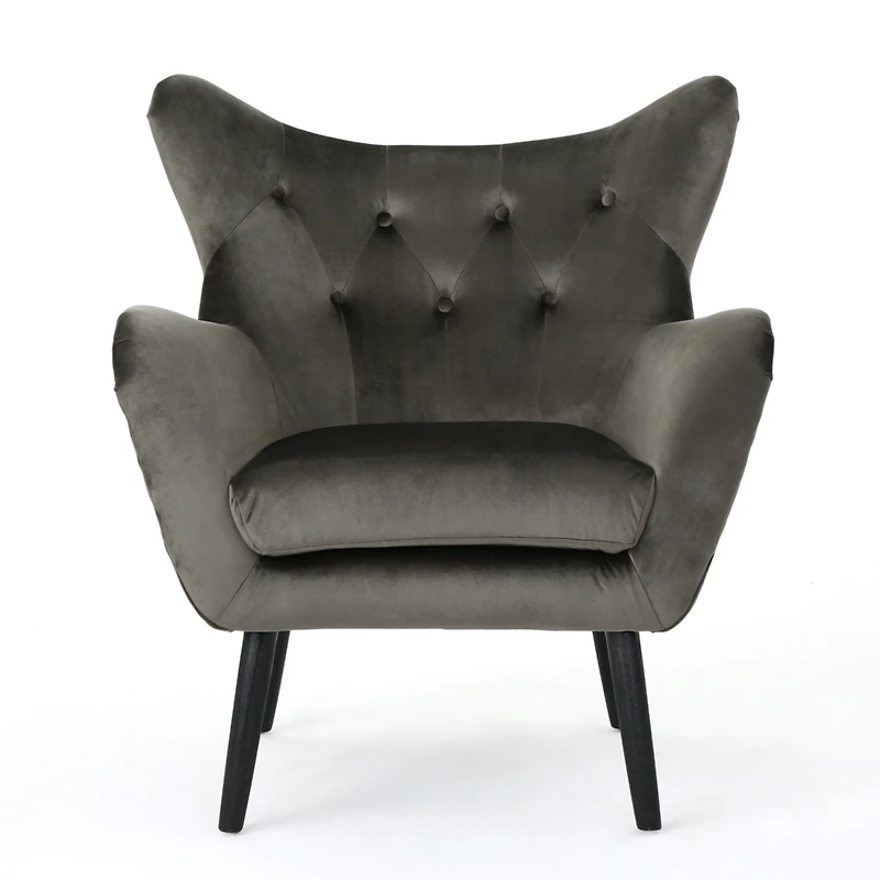 Streamdale Alyssa Mid-Century Velvet Arm Chair Comfort And Glamour One