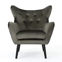 Streamdale Alyssa Mid-Century Velvet Arm Chair Comfort And Glamour One