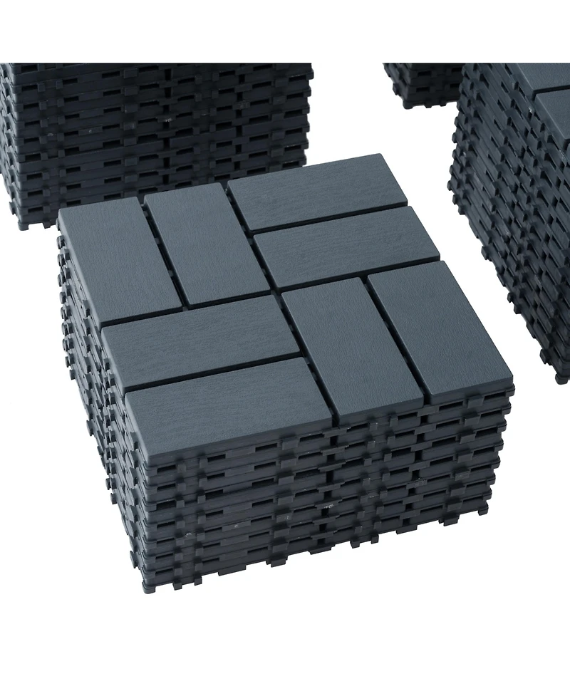 Simplie Fun 44-Pack Interlocking Deck Tiles for Outdoor Use