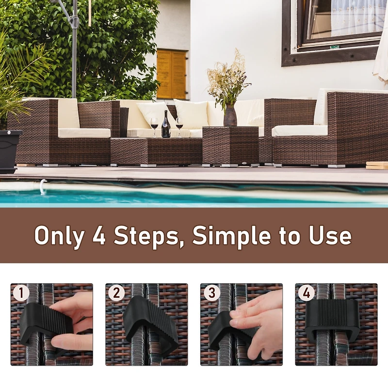 Outdoor Sectional Connector Clips for Modular Patio Furniture