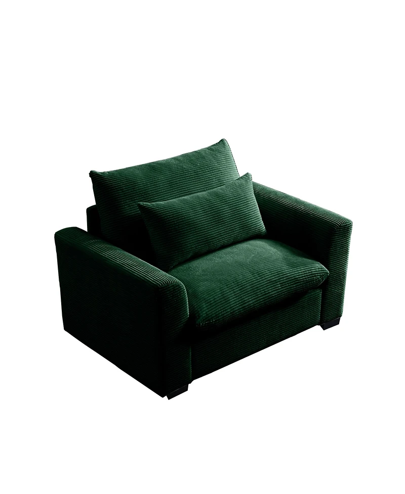 Streamdale Furniture Deep Seat Corduroy Accent Sofa