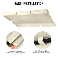 Yescom 76"x44" Replacement Swing Canopy UV30+ 180gsm Outdoor Porch Top Patio Seat Cover