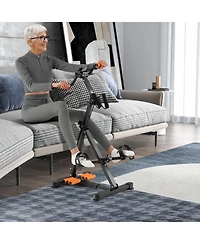 Vebreda Adjustable Lcd Pedal Exercise Bike with Massage-Yellow