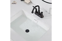 Casainc 4 Inch 2-Handle Centerset Bathroom Sink Faucet