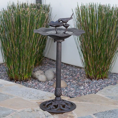 Simplie Fun Lancaster Bronze Aluminum & Iron Bird Bath