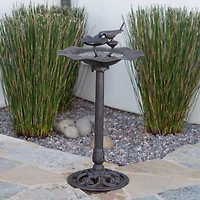 Simplie Fun Lancaster Bronze Aluminum & Iron Bird Bath