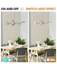 Streamdale Modern Chrome Chandelier 9-Light Fixtures for Multiple Rooms