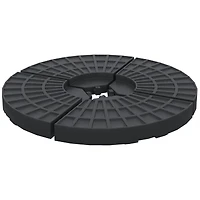 4-Piece Patio Umbrella Base with 52L/112lb Capacity