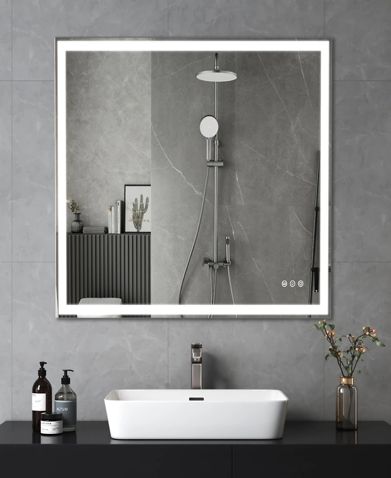 Streamdale Furniture Led Bathroom Vanity Mirror: Modern Smart Large with Adjustable Lights and Anti-Fog