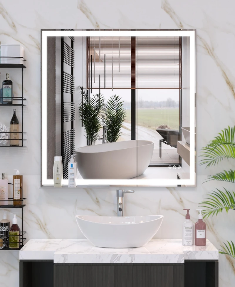 Streamdale Furniture Led Bathroom Vanity Mirror: Modern Smart Large with Adjustable Lights and Anti-Fog
