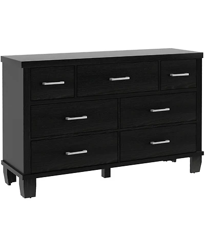 gaomon Vintage Dresser for Bedroom with 7 Drawers, Vintage Design Wood Drawer Dresser Chest of Drawers for Closet, Living Room, Hallway, Nursery, Kids