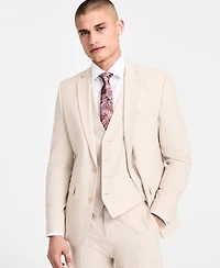 Bar Iii Men's Slim-Fit Linen Suit Vest, Exclusively at Macy's