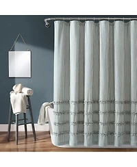 Lush Decor Vintage Stripe Yarn Dyed Cotton Shower Curtain, 72" x