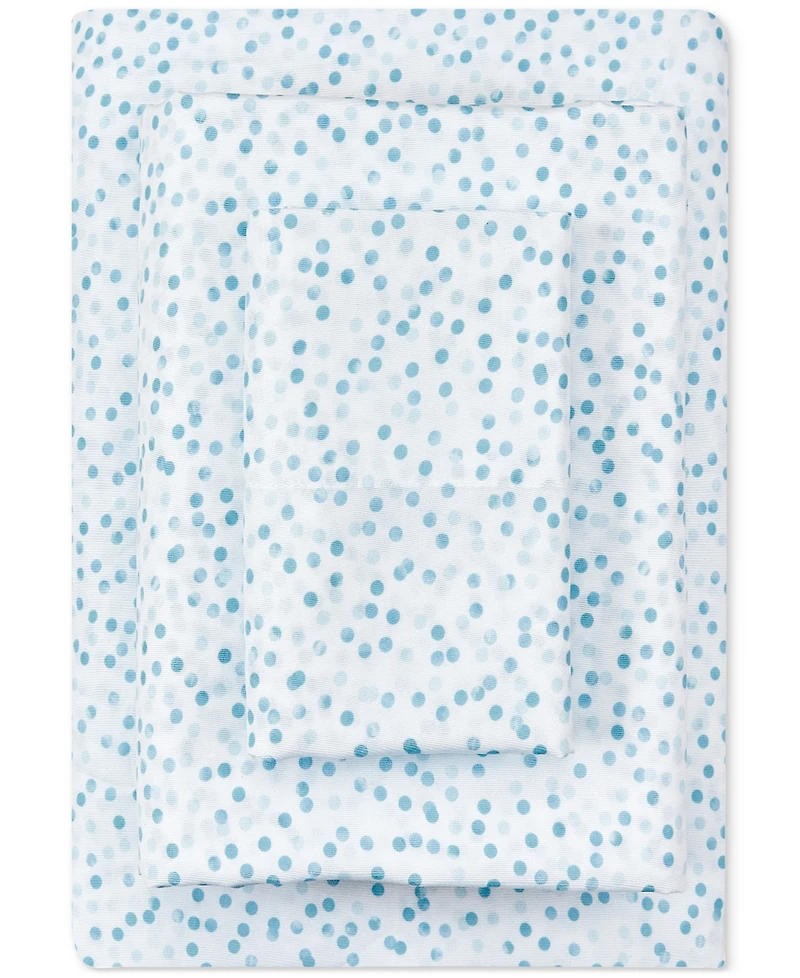 Sunham Microfiber Easy Care Printed 3-Pc. Sheet Set, Twin