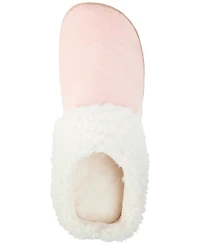Isotoner Signature Women's Louise Quilted Velour Clog Slippers