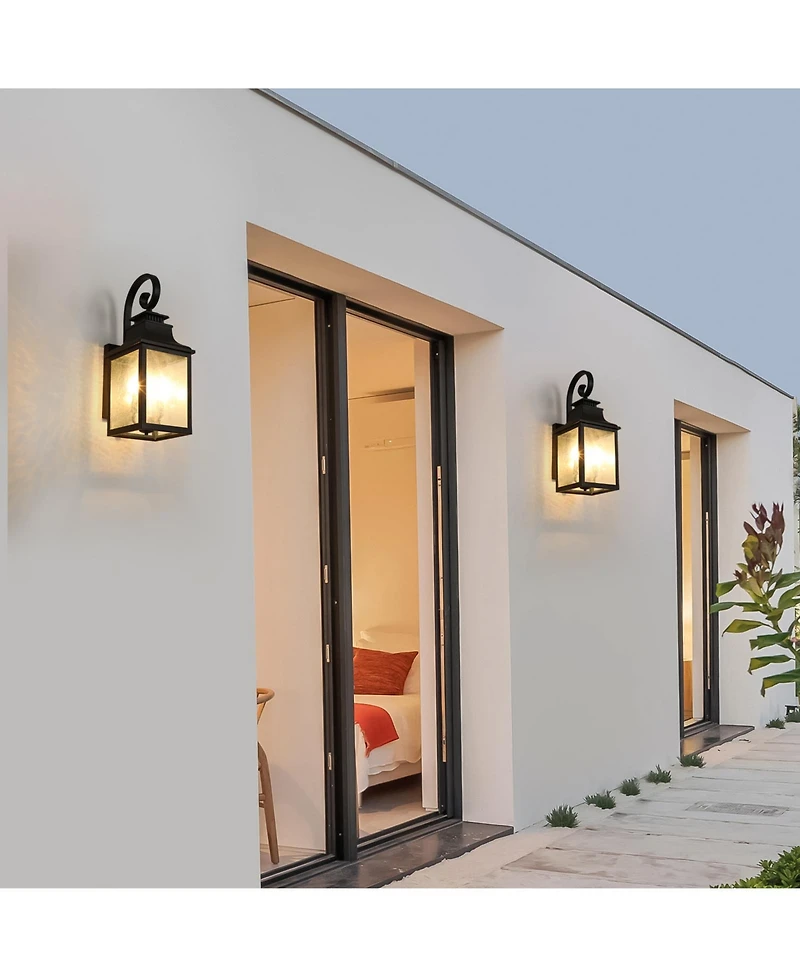 Streamdale Furniture Large Outdoor Wall Lamps With Glass(2pack)