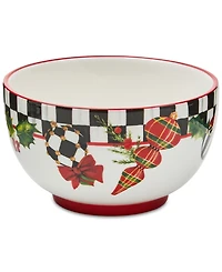 MacKenzie-Childs Deck the Halls Breakfast Bowls, Set of 4