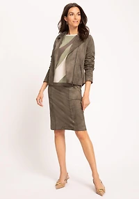 Olsen Women's Pull-On Full Suede Skirt