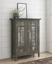 Simpli Home Bedford Solid Wood Medium Storage Cabinet