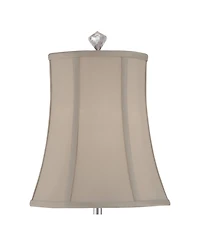Vienna Full Spectrum Belardo Traditional Buffet Table Lamp 32" Tall Clear Crystal Taupe Bell Shade for Bedroom Living Room Bedside Nightstand Off