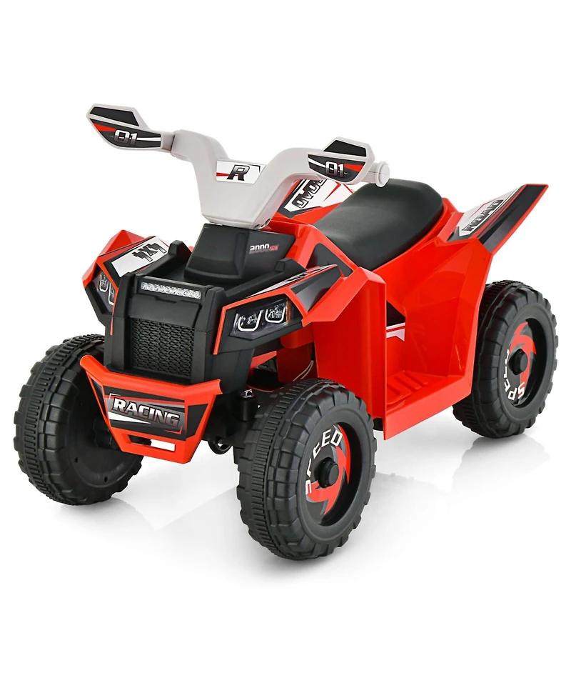 Vebreda Kids Ride on Atv 4 Wheeler Quad Toy Car with Direction Control-Pink