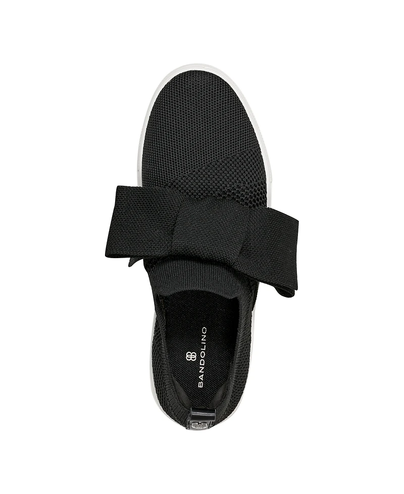 Bandolino Women's Bryce Bow Knit Slip On Sneakers