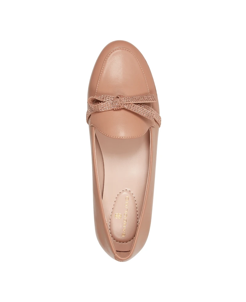 Bandolino Women's Jayme Embellished Bow Detail Loafers