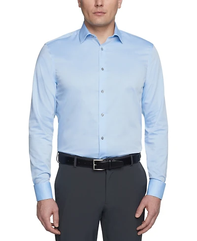 Calvin Klein Steel Men's Regular Fit Non-Iron Performance French Cuff Dress Shirt