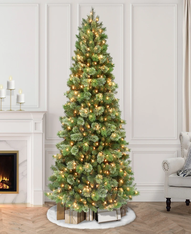 Puleo Pre-Lit Pine Artificial Tree 7.5 ft