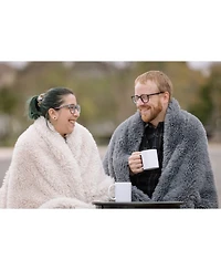 Chanasya Premium Fuzzy Tusicon Faux Longfur Throw Blanket