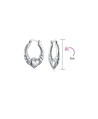 Bling Jewelry Bff Love Lightweight Heart Celtic Irish Friendship Claddagh Hoop Earrings Sterling Silver 1 Inch Diameter