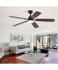 Sofucor 52" Ceiling Fans with Lights and Remote Low Profile Fan