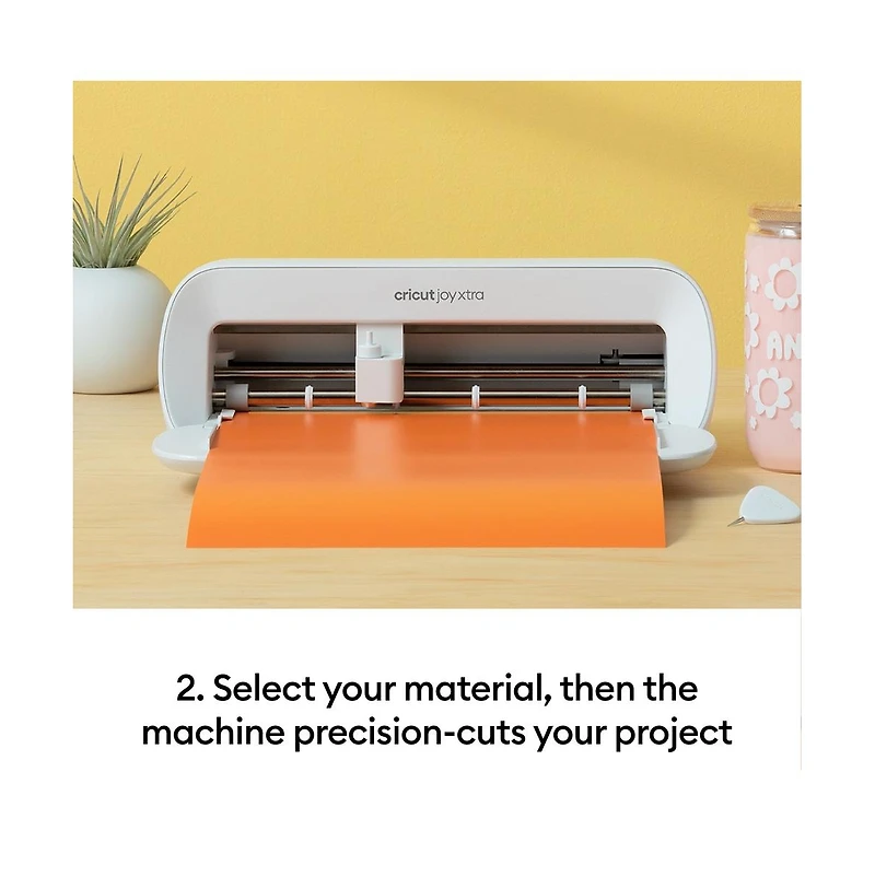 Cricut Joy Xtra Machine with Permanent Smart Vinyl, Transfer Tape, Tools Set