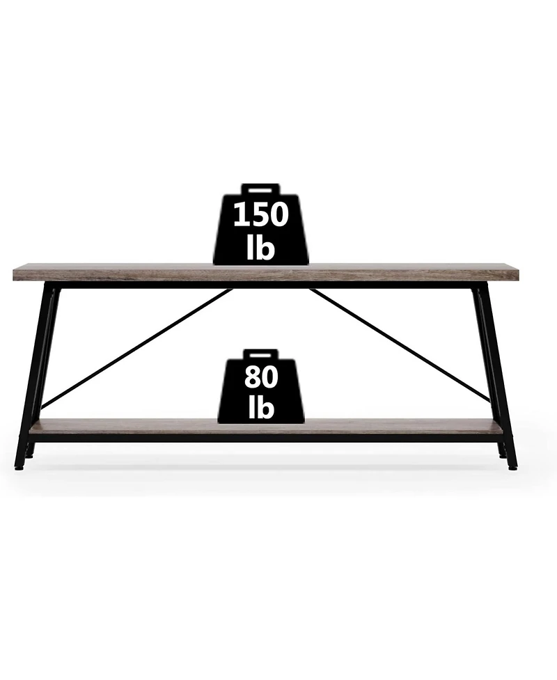 Tribesigns 70.9 Inches Extra Long Sofa Table Behind Couch, Industrial Entry Console Table for Hallway, Entryway, Living Room