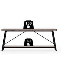 Tribesigns 70.9 Inches Extra Long Sofa Table Behind Couch, Industrial Entry Console Table for Hallway, Entryway, Living Room
