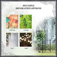 86" Garden Arbor Arch with Trellis & Extras
