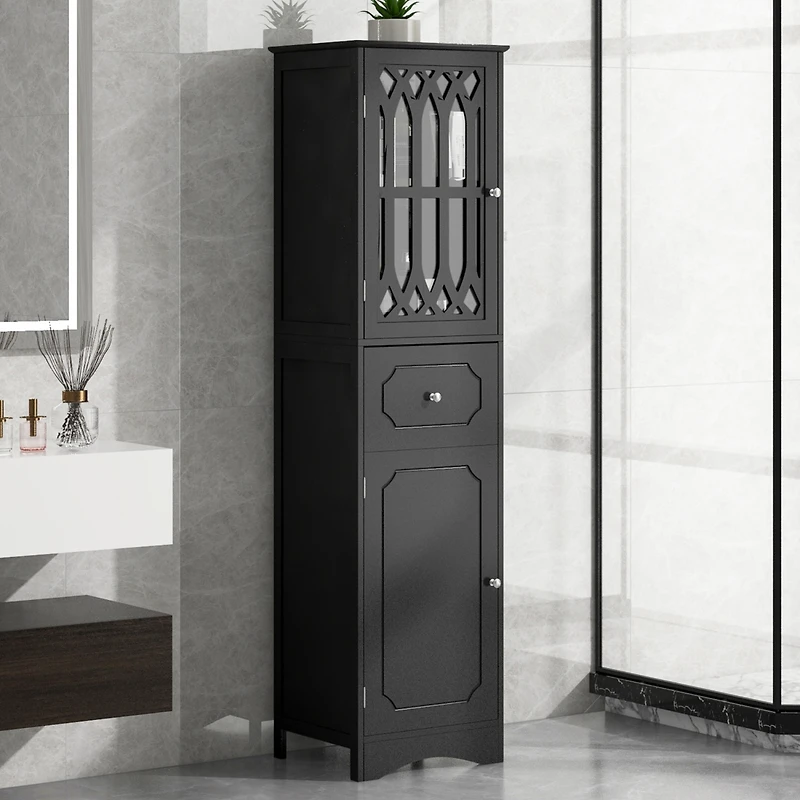Streamdale Modern Bathroom Cabinet Mdf, Acrylic, Adjustable