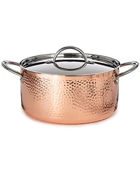 BergHOFF Vintage 5pc Tri-Ply Copper Cookware Set with Lids, Hammered