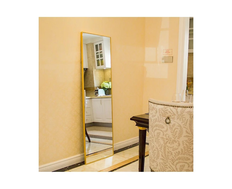 Streamdale 59" x 16" Gold Full Length Mirror with Stand