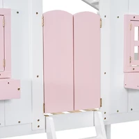 Streamdale Twin Loft House Bunk Bed with Roof and Accessories