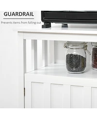 White Buffet Cabinet with Adjustable Shelves