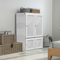 Homcom Portable Wardrobe Closet w/ 6 Cube Compartments,