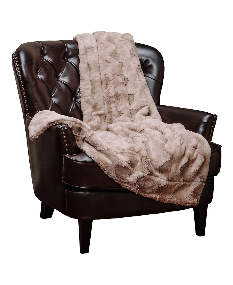 Chanasya Premium Soft Wave Faux Fur Throw Blanket - Soft, Lightweight Reversible Sherpa & Minky Blanket - 50" x 65” - Yellow