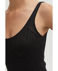 Crescent Women's Emberly Semi Sheer Ribbed Maxi Dress