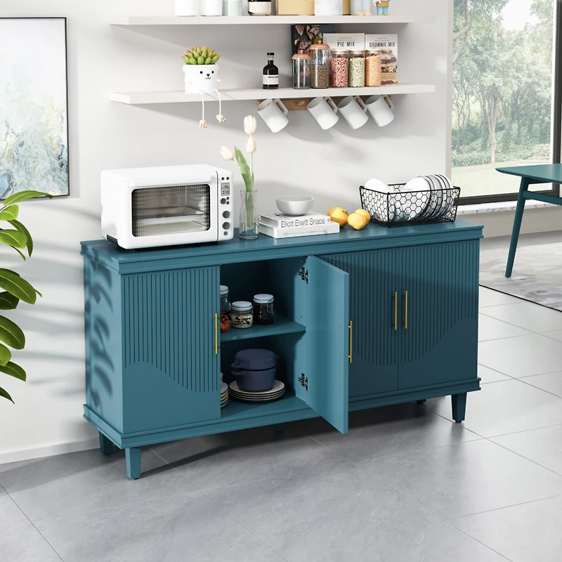 Streamdale 59.84" Large Cabinet for Various Rooms (Blue)
