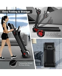 Vebreda 2.25 Hp Electric Motorized Folding Running Treadmill Machine with Led Display-Black