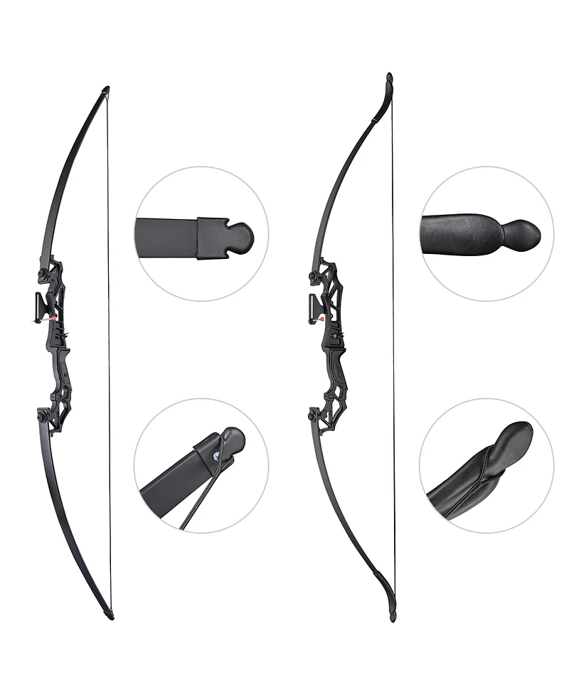 Yescom Recurve Bow Set Takedown Arrow Archery Hunting Right Hand Longbow Shooting Kit