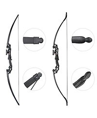 Yescom Recurve Bow Set Takedown Arrow Archery Hunting Right Hand Longbow Shooting Kit